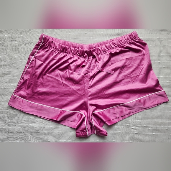 Victoria's Secret Glazed Satin Pink Short Sleeve Pajama Set XL 100% Polyester - Picture 4 of 14